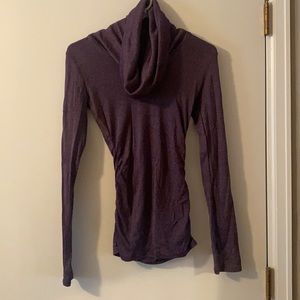 Michael Stars purple, ruched cowl neck